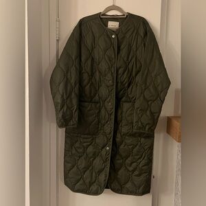 Everlane Olive Quilted Jacket